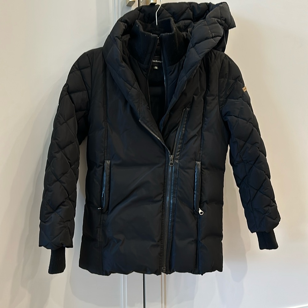 Mackage kids black size 10 down coat